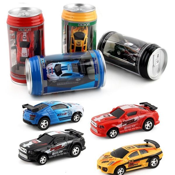 ElectricRC Car Multicolor s Control remoto Coke Can Mini RC Radio Micro Racing Toy para niños regalos de navidad 230808