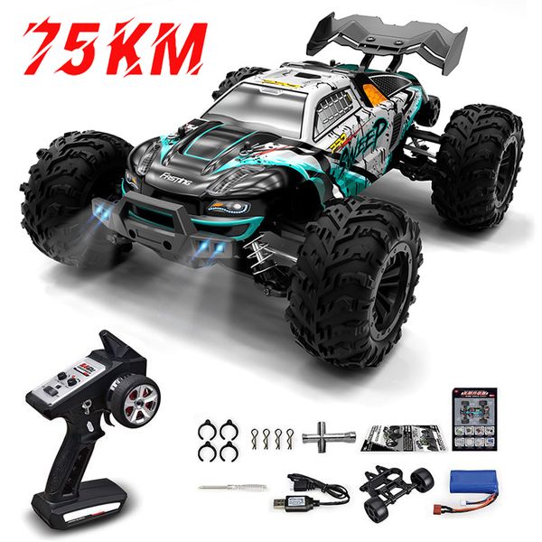 ElectricRC Voiture RC 75KMH Haute Vitesse Racing Camion Télécommandé pour Adultes 4WD Hors Route Monster Trucks Escalade Véhicule Cadeau De Noël 230612