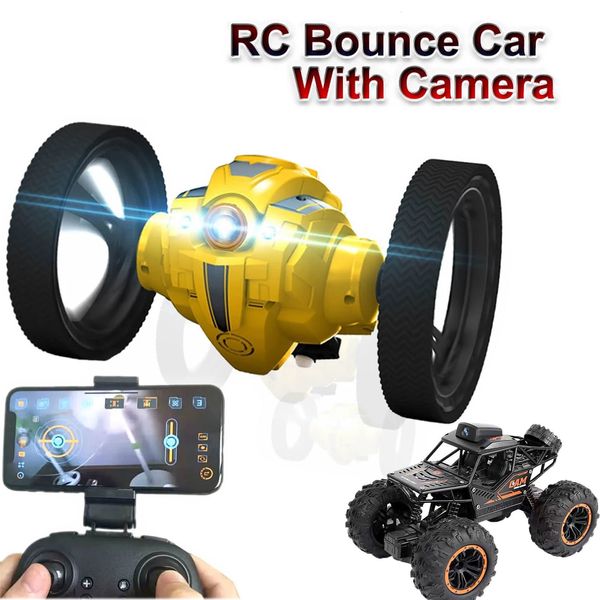 ElectricRC Car RC Car avec caméra HD 2.0mp WIFI Bounce Car PEG SJ88 4CH 2.4GHz Jumping Sumo avec roues flexibles Télécommande FSWB 230705