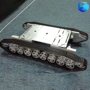 Electricrc Car RC Metal Tank Chassis 4WD Robot Crawler Traced Track Chain Voertuig Mobiel platform Tractor Toy 230325
