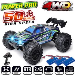 ElectricRC Car Rc Off Road 4WD avec phare LED 116 échelle Rock Crawler 4WD 24G 50KM dérive à grande vitesse télécommande Monster Truck jouets 230906