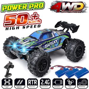 ElectricRC Car Rc Off Road 4WD con faro LED 116 Escala Rock Crawler 24G 50KM Deriva de alta velocidad Control remoto Monster Truck Toys 230612