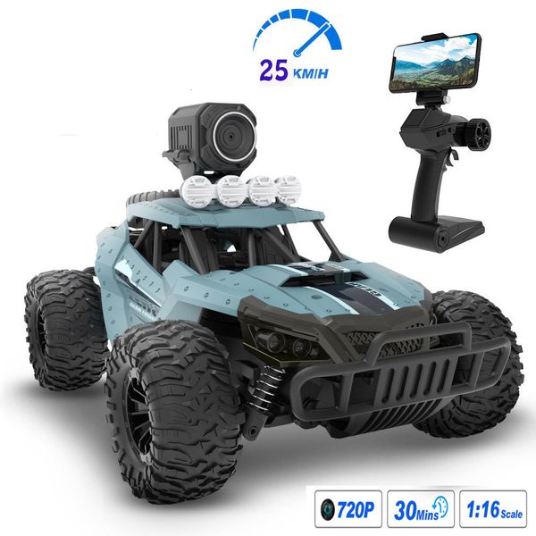 Electricrc carro rc com câmera full hd 480p 1/18 25kmh de alta velocidade corrida deriva wifi controle remoto brinquedos para crianças 230825
