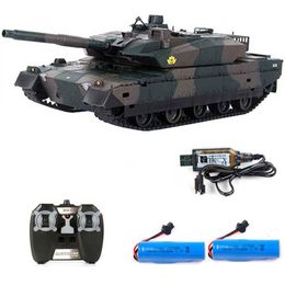 Electricrc Auto Oplaadbare afstandsbediening Tank 40 cm Camouflage RC 120 9ch 27MHz Infrarood Elektrisch speelgoed voor kinderen Jongens Verjaardagsgeschenken 230325