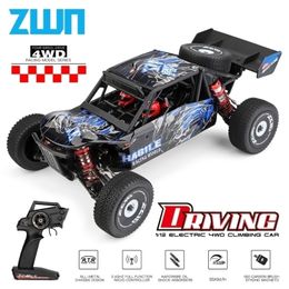 ElectricRC Car Wltoys 124018 RTR 112 24G 4WD 60kmh Châssis Métallique RC Voiture OffRoad Truck 2200mAh Racing Modèles de Véhicules Télécommande Enfants Jouet 220830