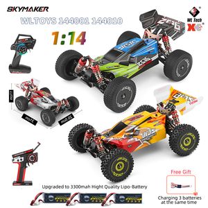 ElectricRC Car WLtoys 144001 1 14 60KMH 2.4G RC Car 4WD Électrique Haute Vitesse Hors Route Télécommande Racing Drift Toys Car 114 pour Enfants 230613