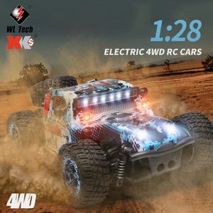 ElectricRC Car WLtoys 284161 1 28 4WD RC voiture avec lumières LED 24G Radio télécommande voiture OffRoad Drift Monster Trucks jouets pour enfants 230906