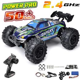 ElectricRC Car Wltoys RC 24G 390 Moter Racing ad alta velocità con LED 4WD Drift Remote Control OffRoad 4x4 Giocattoli per camion per adulti e bambini 230729