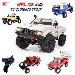 ElectricRC Auto WPL C241 C24 C14 116 RC 24G Afstandsbediening 4X4 Off Road 4WD LED Licht Klimmen Truck Elektrisch Speelgoed Cadeau voor Jongens 230803