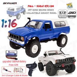 ElectricRC Car WPL C241 Pleine Échelle RC 1/16 24G 4WD Rock Crawler Buggy Électrique Camion D'escalade Lumière LED Onroad 116 Pour Enfants Cadeaux Jouets 230906