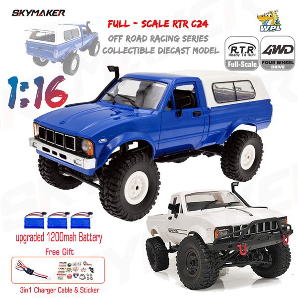 ElectricRC Voiture WPL C241 Pleine Échelle RC 1 16 24G 4WD Rock Crawler Électrique Buggy Escalade Camion LED Lumière Onroad 116 Pour Enfants Cadeaux Jouets 230630