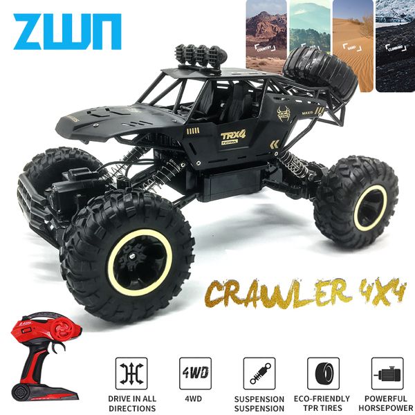 ElectricRC Car ZWN 1 12 4WD RC Coche con luces LED 24G Radio Control remoto Buggy OffRoad Control Camiones Niños Juguetes para niños 230906