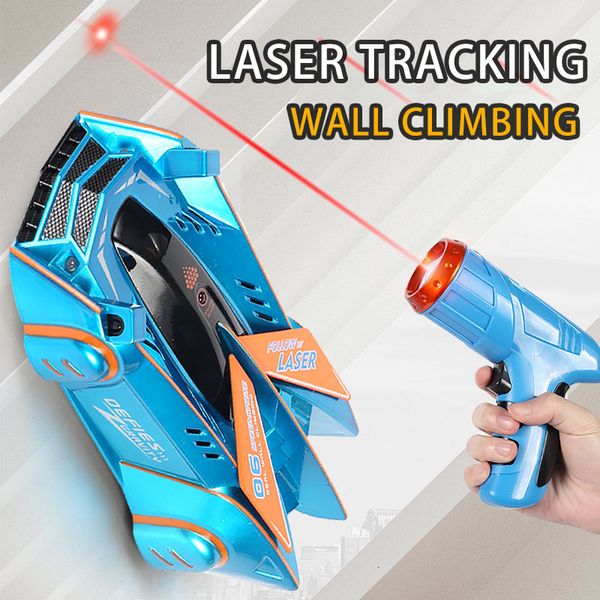 Electricrc RC Car Couchette infrarouge Laser Tracking Mur Plafond d'escalade Toys pour enfants Télécommande Car Suivre Cadeaux légers Boys 230616