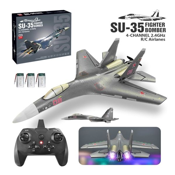 Electricrc SU-35 AVIRONS SAUNT AIVRICTURE AIR RÉLOCIÉTÉ AIR RÉLOCIÉTÉ PLIVE AIR 2,4G 4CH RC Fighter for TEENS Outdoor Play Birthday Gift 230621