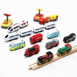 ElectricRC Track RC Train Électrique Train Magnétique Diecast Slot Toy Fit pour Standard Rail en Bois Rail en Bois Jouets pour enfants pour garçon 230628