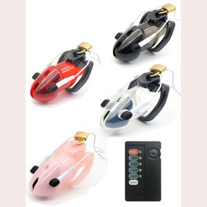 Electro Shock Chastity Devices PU Plastic 3 Size Cock Ring BDSM Bondage Erotic Stimuleren Seksspeeltjes voor Mannen