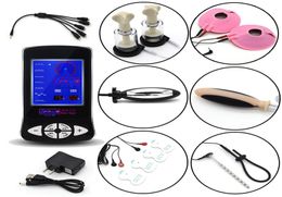 Kits d'amortisseur électro de pénis Massage de massage mamelon de ventouse pads mamelon anal bouchon de crosse sexe électrique toys à thème médical pour homme femme8964498