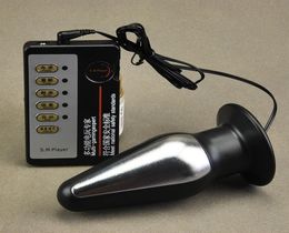 Elektro -schok roestvrijstalen kralen anale plug seksspeeltjes voor mannen of vrouwen elektrische schoktherapie lekkplug massagers medisch seks speelgoed8535841