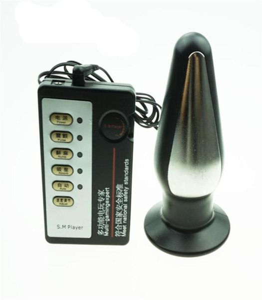 Terapia de choque electro Totón anal Plug de enchufe vaginal Kit de engranaje de esclavitud de tortura Juega para adultos Juegos Sexo Juguetes para parejas JDAC103827305238