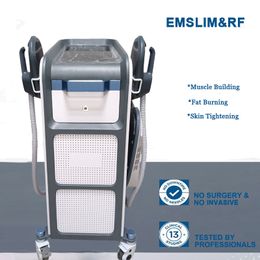 Machine électromagnétique pour le corps emslim, soulagement de la douleur, stimulation musculaire, sculpture ems rf, fusion des graisses, hiemt, 2 poignées, système pelvien