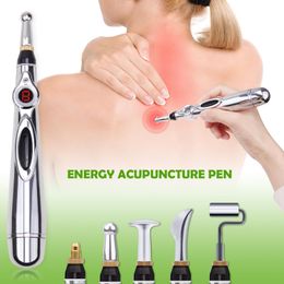 Stylo d'acupuncture électronique méridiens électriques thérapie Laser guérir stylo de Massage méridien énergie stylo soulagement douleur outils outil de Massage
