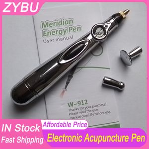 Stylo d'acupuncture électronique Méridiens électriques Thérapie au laser Guérison Stylo de massage Méridien Soulagement de l'énergie Douleur Points d'acupuncture BIO Micro Current Tools