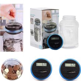 Electronic Counting Piggy Bank Practical LCD Digital Counter Storage Box Outils Mémaire Jar Saving pour USD Euro GBP 240408