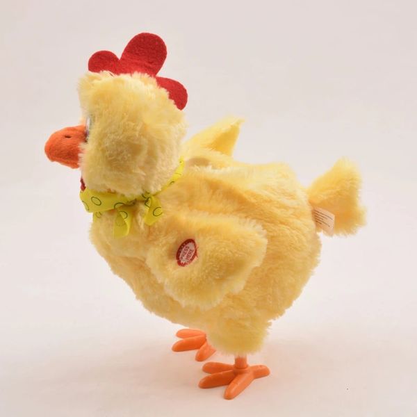 Electronic Crazy Chicken peluche jouet électrique drôle danse ponte les poules pour poupées animaux de musique animal enfant cadeau 240325