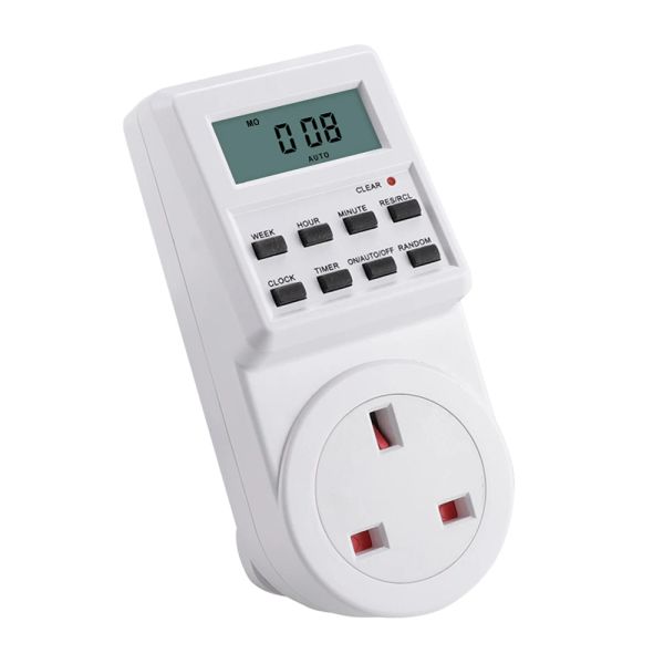 Switch de temporizador digital Electrónico Socador de cocina Temporizador Temporizador de tiempo Programable Control de enchufes 110V 220V EU US UK Au Plug