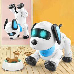Elektronische hond huisdiermachine bionic intelligente machine honden stunt omgekeerde muziek dansen kinderen afstandsbediening speelgoed speelgoedhond 240407