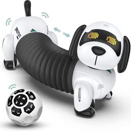 Electronic Electric/RC Dog Robot 24G Pet Bewgl Smart Intelligent Talking Remote Control Animales inalámbricos Niño para juguetes Programmabl Kid CQio