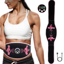 Stimulateur musculaire électronique EMS Ceinture de tonification abdominale Abs Appareil d'entraînement de toner musculaire Sports Fitness Équipement d'entraînement Unisexe 240123