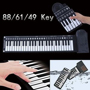 Piano de rollo de mano electrónico 49 61 88 Teclas Instrumentos de teclado para principiantes Niños Juguetes de aprendizaje para niños Niños Música musical para niñas 240112