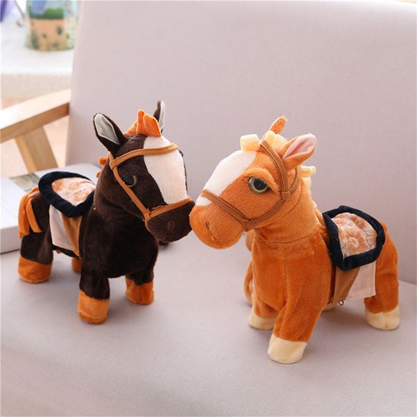 Electronic Interactive Horse marche le long du cheval avec une distance à télécommande dansant chant à pied Pony Pony Pet Toys for Kids