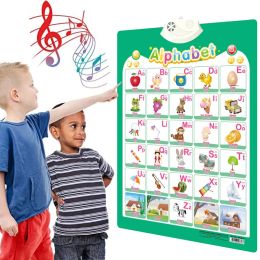 Electronic Interactive Wall Chart English Talking Poster Alphabet Numbers Fruits Animaux pour les tout-petits Kids Early Educational Toy