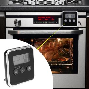 Elektronische LCD Digital Food Thermometer BBQ Vleessonde Temperatuur Alarm Keuken Kooktimer