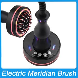 Electronic Meridian Brush Electric Scrapping Massager Microcurrent Tool Infrared Heat Anti Cellulite Magnet Therapy Guasha Scraping Fat Burner Slimming