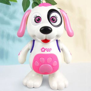 Elektronische huisdierdansend hond abs mini lichtmuziekhond met vier liedjes elektrische muziekverlichting babypoppen verlichting voor jongensmeisjes