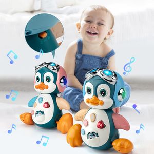 Juguetes electrónicos para mascotas Juguetes para gatear para bebés Musical Infantil en movimiento Caminar Juguetes de baile con luz Desarrollo interactivo para niños pequeños Regalo de tiempo de barriga 230523