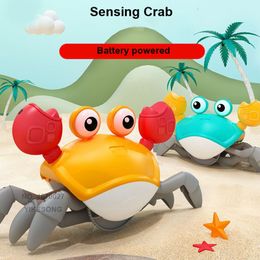 Jouets électroniques pour animaux de compagnie Crawling Induction Pieuvre de crabe Éviter automatiquement les obstacles Jouets pour animaux de compagnie électriques pour bébés garçons interactifs Éducatifs tout-petits 230523