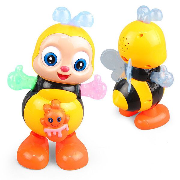 Électronique Pet Jouets Électrique Danse Chanter Bande Dessinée Abeille Éclairage Musique Animal En Plastique Poupée Cadeau Enfants Jouet 230523