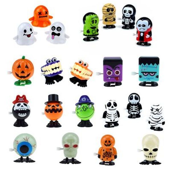 Mascotas electrónicas Novedad e interesantes juguetes de relojería en la cadena con ojos saltando dientes fantasma Halloween Navidad pequeño regalo de juguete para niños