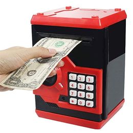 Alcancía electrónica Caja de dinero segura para niños Monedas digitales Ahorro de efectivo Depósito seguro Cajero automático Regalo de cumpleaños para niños LJ2012310e