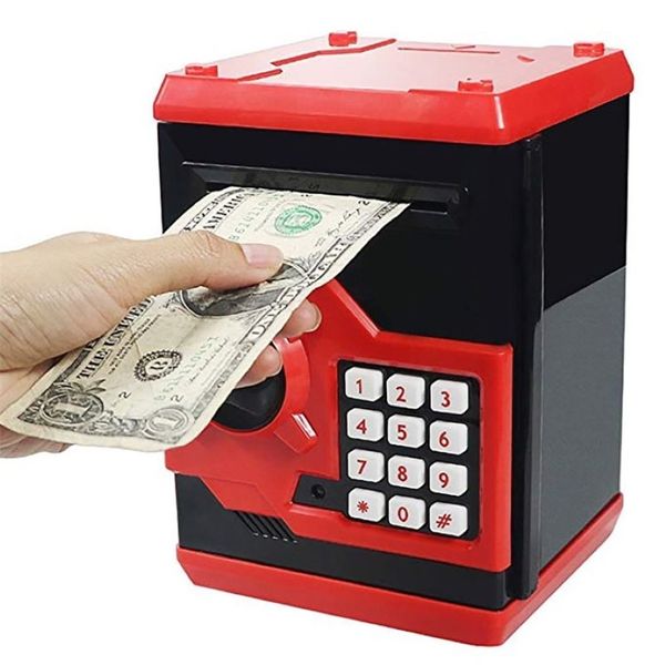 Tirelire électronique coffre-fort tirelire pour enfants pièces numériques économie d'argent coffre-fort ATM Machine cadeau d'anniversaire pour les enfants LJ2012238U
