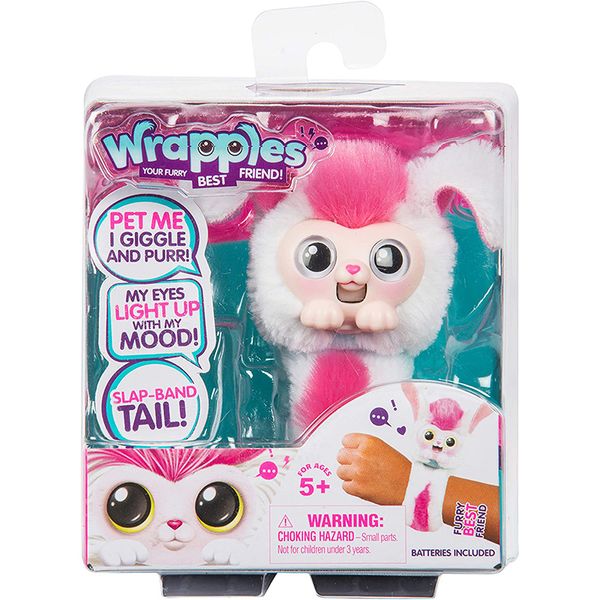 Giocattoli di peluche elettronici Little Live Wrapples Unao o Bonnie Giocattolo interattivo per bambini Slap Band Tail Animali carini Peluche morbidi Bambole per ragazze Blu 230325