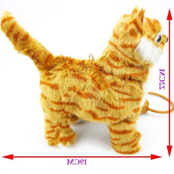 Freeshipping Electronic Robot Cat Toy Electronic Plush Pet Toy Cantando canciones Walk Mew Leash Kitten Toys para niños Regalos de cumpleaños Ipgaa