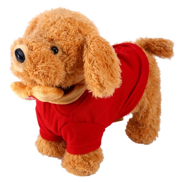 Robot électronique chien contrôle du son enfants en peluche jouet contrôle du son interactif aboiement support marche jouets électroniques chien pour bébé