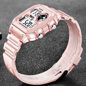 Montre électronique pour femmes Sport étanche Date réveil LIGE mode femme montres Top marque luxe chronographe 210527