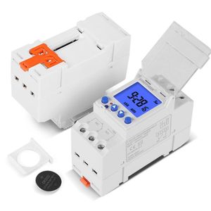 Elektronisch wekelijkse 7 dagen programmeerbare digitale industriële tijdschakelaar Relais Timer Control AC 220V 16A DIN RAIL MOUNT TIMERS