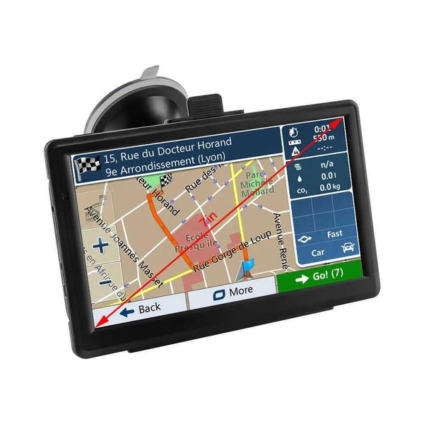 Système de navigation GPS pour voiture avec écran tactile HD de 7 pouces, compatible Bluetooth, dernière carte FM 8G 256M pour camping-car, camion, accessoires de véhicule automobile